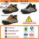 Zapatos de protección de mano de obra de camello de región occidental (Vancamel) para hombres soldador de placa de acero de acero anti-sheshing y anti-Punteuro de acero soldador de acero aislado de cuatro temporadas Sitio de construcción transpirable Trabajo de una marrón anti-áspero y anti-shinging y anti-shessing y resistente al desgaste, cuatro temporadas 40 40 40