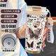 
Sanqi Tiger Simple Butterfly Thermal Cup Portable Double Drinking Coffee Cup 2025 New Women's Straw Water Cup High-Precision BW1049 Dark Pink Butterfly A+ with Lanyard