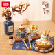 
Loz (Loz) boiled tea in the stove and made of small pellets assembled toys Chinese retro food scene desktop ornaments gifts for women 1391_Food platter