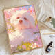 
Three-April Digital Oil Painting DIY Filling Coloring Hand-coloring Relieve Dog Oil Painting XH9738 30*40cm Full set of material package brush + canvas + inner