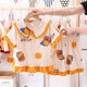 Modal Children's Pyjamas Girls Sommer kurzärmelig dünner Anzug Cartoon süße Prinzessin Baby mittelgroße Kinder Klimaanlegendes Hauskleidung 5012 Kleine gelbe Ente Durchschnitts Größe 12# Empfohlene Höhe 115-125 cm