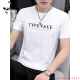 Holzspecker-Eis Silk T-Shirt Herren Kurzarm Sommer Schnell trockener Körperbarren Kleidung runden Hals T-Shirt Trendy Herren halb Ärmeln Trendy Marke D1416 Weiß M 100jin [Jin ist gleich 0,5 kg] -110jin [Jin gleich 0,5 kg]