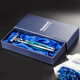 Grandslam retro double-sided razor manual razor gift box razor 10972 piano paint model with 10 blades + small brush
