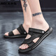 Classic car slippers men's 2025 new dual-purpose leather sandals trendy driving outdoor wearing men's sandals summer waterproof sandals 9715 khaki 38