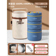 
Stainless steel insulation lunch box for primary school students can be microwave-heated portable rice bucket for work take-out lunch box for microwave-heated three-layer blue + insulation 1390ml