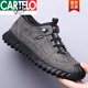 卡帝乐鳄鱼（CARTELO）100%全牛皮男鞋真皮运动休闲皮鞋加绒保暖登山鞋男士冬季棉鞋100 欧伦9226单鞋黑色 专柜同款 限时秒杀 42 专柜同款 限时秒杀