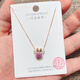
QUAMER Old Phoenix Gold Store Style S925 Sterling Silver Moissan Diamond Mickey Head Minnie Fashion Clamboy Necklace Women's Cute Trend 15911 Carats