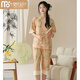 
Modal summer new women's short-sleeved pajamas set cotton new Chinese style thin home clothes can be worn outside for cropped pants summer LZY9901 2XL (recommended 130-145 Jin [Jin equals 0.5 kg])