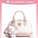 COW & KITTY官网正品凯蒂猫2025新款可爱通用女士手提包单肩包斜挎包旅游包包 樱花粉送礼盒挂件