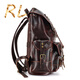 Goldwini RL Light Luxury Brand 2025 Nouveau sac à dos masculin en cuir décontracté sac grande capacité de voyage sac à dos rouge brun rouge
