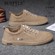 Zapatos de lona de alta gama de alta gama de lujo de lujo para hombres en verano Soft Soft Breatable Ligero Ligero Ligero Zapatos Casuales para hombres Gray 41