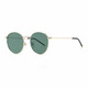 [Same style of Liu Renna] Women's sunglasses 2025 new retro round metal small frame sunscreen sunglasses 826 gold frame tea sheet [glass box + mirror cloth]