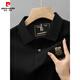Pier Cardin pure cotton men's short-sleeved POLO shirt summer new high-end light luxury embroidered lapel T-shirt loose middle-aged dad suit 6626 mist blue 2XL 54 [recommended 160-180Jin [Jin equals 0.5 kg]]