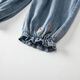 Fanli Girls Jeans Summer 2025 New Fashionable Baby Outdoor Casual Pants Children's Feet Cropped Pants Summer Blue 120 cm