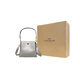 Coach (Coach) Willow Presbyterian geprägtes Litschi -Muster -Leder -Eimer -Bag -Griff Schulter -Cross -Body -Tasche Kleine Dove Grey Basic Pack für Frauen (Bag + Staubbeutel)