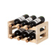 Jingmengyuan solid wood red wine rack home creative wine rack wine bottle rack red wine display rack storage wine cabinet decorative ornaments one layer five bottles of wood color