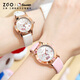 Zhenggang Zhenggang Zgox Sanrio Hellokitty Children's Watch Girls und Studenten Elektronisch wasserdicht nur Blick auf die Zeit 3271 Katie Cat-Rose Gold Shell Pink Belt
