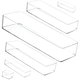 Yonghuan Desktop Storage Box Transparent Acryl schmaler Streifen Rechteckiger Spiegelschrank kosmetische Schreibwarenstift Küchenküche Stäbchen 4877. Seite U Transparent Korb mittelgroße Länge Pt High Transparent