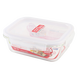 Lock Lock Glass Fresh Box Lunch Box Bento Box Separation Baby Food Bowl Office Worker Microwave Refrigerator [650mL] Round (White) LLG831