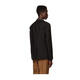 Versace Men's Rivet Logo Blazer Point Lapelera de la solapa hombrera Hebilla de hebilla informal Negra Única IT-48