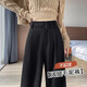 Fhhuabd verdickte Fell und Vlies weit Beinserer loser lässter warmer, gerade warmes Schub kleiner Frauenhose Neue Milch Tee Farbe klein 6636 xs