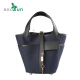 Changsun Johnson [18 Canasta de vegetales de lona] Damas de moda Color sólido Bolso Bolso Mini Blue Black-Gold