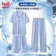 
Catman (MiiOW) summer men's three-piece pajamas ice silk short-sleeved trousers imitation silk 2025 new home clothing men's summer 14906+K15906 L