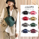 Kangaroo women's rusty bag new 2025 nylon canvas bag small shell bag fashionable and versatile casual one-shoulder crossbody bag black