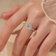 Pt950 platinum brilliant star moissanite diamond ring high-end niche design closed diamond ring wedding proposal ring brilliant star diamond ring 50 points - light luxury model default live mouth can be adjusted in size