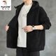 Woodpecker (TUCANO) Austrian velvet jacket men's autumn and winter new velvet hooded jacket for men and teenagers all-in-one velvet sports cardigan coat 10268-1-K0905 gray velvet XL about 145~165Jin Jin equals 0.5 kg can be worn