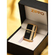 Zippo kérosène plus léger émail tangcao fleur d'affaires cadeau masculin en émail authentique émail tangcao fleur - noir - version autonome dy9902t