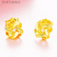 JBV gold Ruyi knot earrings, fashionable and versatile new love earrings 0.01g Ruyi