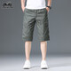 Classic Car Pure Cotton Working Shorts Herren Sommer Neue dünne lose geradlinige Hosen Casual Sports Hosen Männer 9859 Black L 100-120jin [Jin gleich 0,5 kg]