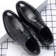 Red Dragonfly Chaussures en cuir respirant Business Men's Large Taille 48 Wide Foot Taille 46 Taille 47 British 45 Chaussures de mariage de marié à pointes décontractées 3879 Black 38