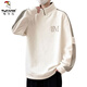 Pallier de col debout de pic (Tucano) Pull à col de stand-up à demi-zipper pour hommes en automne et hiver plus velours de base épaissie chemise de base veste enge