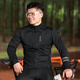 沃萨维（WOSAWE）公路自行车秋冬季抓绒保暖骑行服套装山地车加绒防风防寒夹克上衣 溯风士/深蓝上衣+无坐垫长裤 L（适合70-80公斤）
