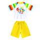 迪士尼（Disney）童装六一儿童节演出服夏季短袖幼儿园班服运动会表演服小学生套装 A684白色短袖 100 (建议身高90-100 3-4岁)