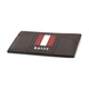 
BALLY (BALLY) red and white striped leather leather card bag card clip for men's coffee color basic package (pack + dust bag)