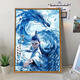 Tigre de tres abril Nezha 2: Demon's Child's Sea Digital Pintura al óleo DIY2025 Nuevo marco interno de color completo pintado a mano de color llenado a mano LL12140 60*80cm marco interno espesado + hermoso marco exterior