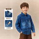 PawinPaw Cartoon Bear Children's Clothing 25th Autumn New Boys Long-Sleeved Denim Shirt Comfortable Jacket Indigo Denim Blue/55 110