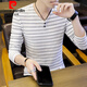 Pierre cardin ice silk long-sleeved T-shirt 2025 new base shirt autumn shirt men's top spring and autumn sweatshirt summer thin inner clothes 6188 black long-sleeved XL 120-135Jin [Jin equals 0.5 kg]