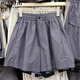 Coton-Zhiyi Silk Sèche à séchage rapide Shorts décontractés à niveau large pour les femmes en été 2025 Nouveau petit pantalon de clipper slim 320 gris [haute qualité 18,5] xl 115-130jin [Jin est égal à 0,5 kg]