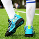 Zapatos de fútbol para niños uñas rotas zapatos para niños transpirables zapatos de entrenamiento de la escuela primaria botones rotativos zapatos de fútbol de niños 9896 negro 28