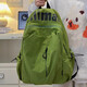Bai Qixin school bag ins niche lightweight water-repellent waterproof high school student male and female Valentine's Day sports outdoor backpack computer backpack green letter backpack
