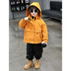 G.DUCKKIDS Children's Clothing Children's Jacket Three-in-One Detachable Spring and Autumn Clothing Boys' Jackets Windproof Jackets Children's Boys Windbreaker Yellow Three-in-One 130 Recommended height is about 125cm