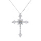 Nilan Fat Donglai's same style pt950 platinum cross necklace PT950 imported from the United States D color moissanite micro-embedded silver, silver plated 50 points