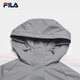 FILA Yang Mi's official women's woven jacket with the same style as Fila Fila 2025 autumn new fashionable loose hooded short jacket Yunzhi gray-DY XL 175/92A/XL