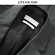 太平鸟男装【商场同款】西服B1BAD3X10 黑白灰7 L