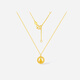 Saturday Fu Hollow Gourd Gold Necklace Women's Foot Gold Pendant Birthday Gift Price A0615820 Approximately 4.39g 40+5cm