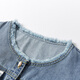 
Xiangying denim short jacket for women 2025 summer new retro washing denim style blue small short-sleeved top denim blue M 160/84A/95-110Jin[Jin equals 0.5 kg]
